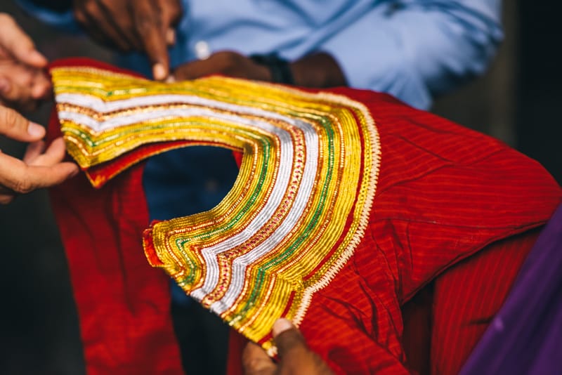 Traditional Maldivian textile embroidery